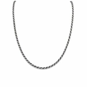 S925 Rhodium Plated Rope Chain Necklace